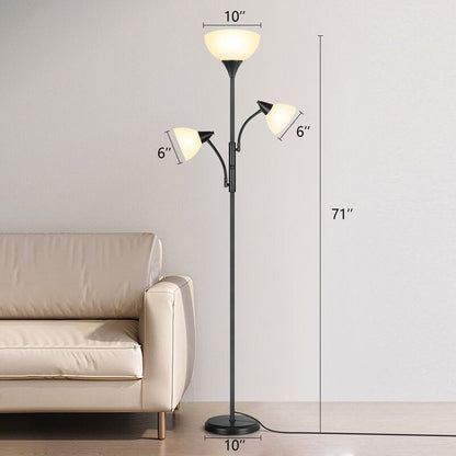 Lampada da terra moderna Torchiere da 71'' con luci di lettura regolabili - N/D