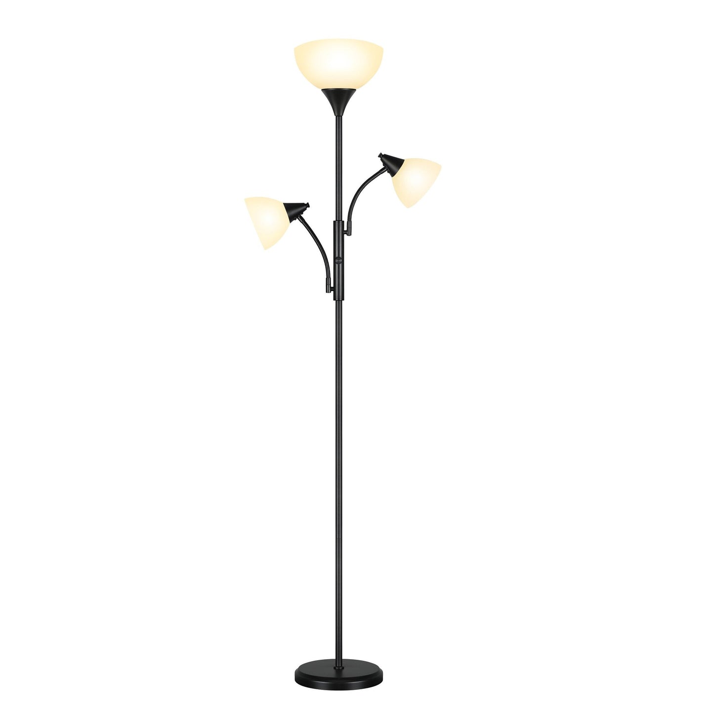 Lampada da terra moderna Torchiere da 71'' con luci di lettura regolabili - N/D