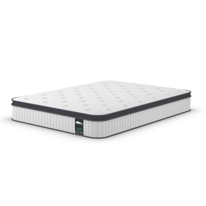 Materasso a molle insacchettate in memory foam ibrido da 12 pollici - Bianco