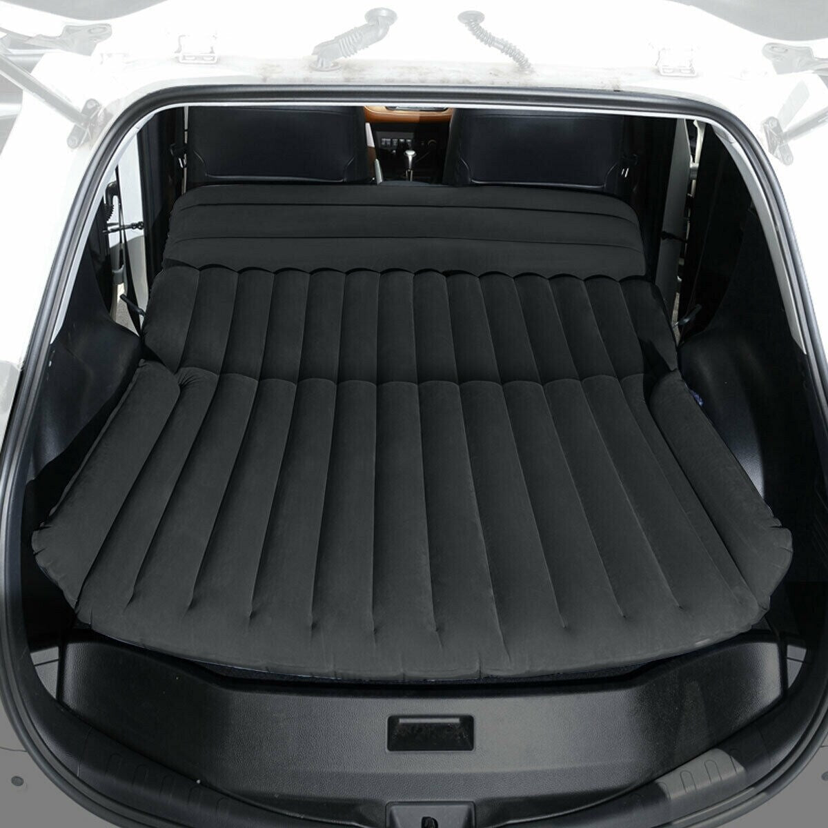 Materasso ad aria per sedile posteriore auto con airbag indipendenti e morbida fodera floccata, letto da campeggio da viaggio