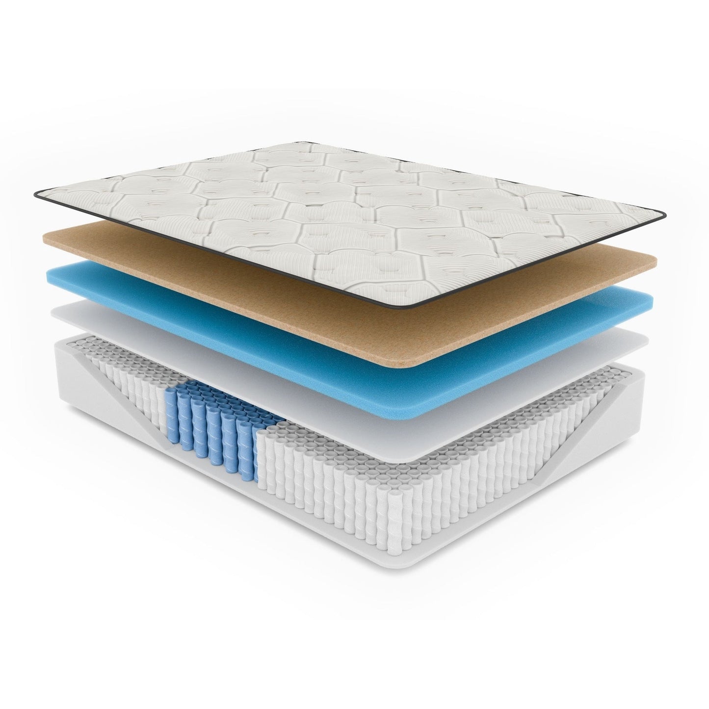 Materasso ibrido Amaris da 14 pollici con memory foam infuso di rame rinfrescante, certificato CertiPUR US e Greenguard Gold
