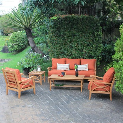 Set da conversazione per esterni Cambridge Casual Lowell in legno di teak da 5 pezzi