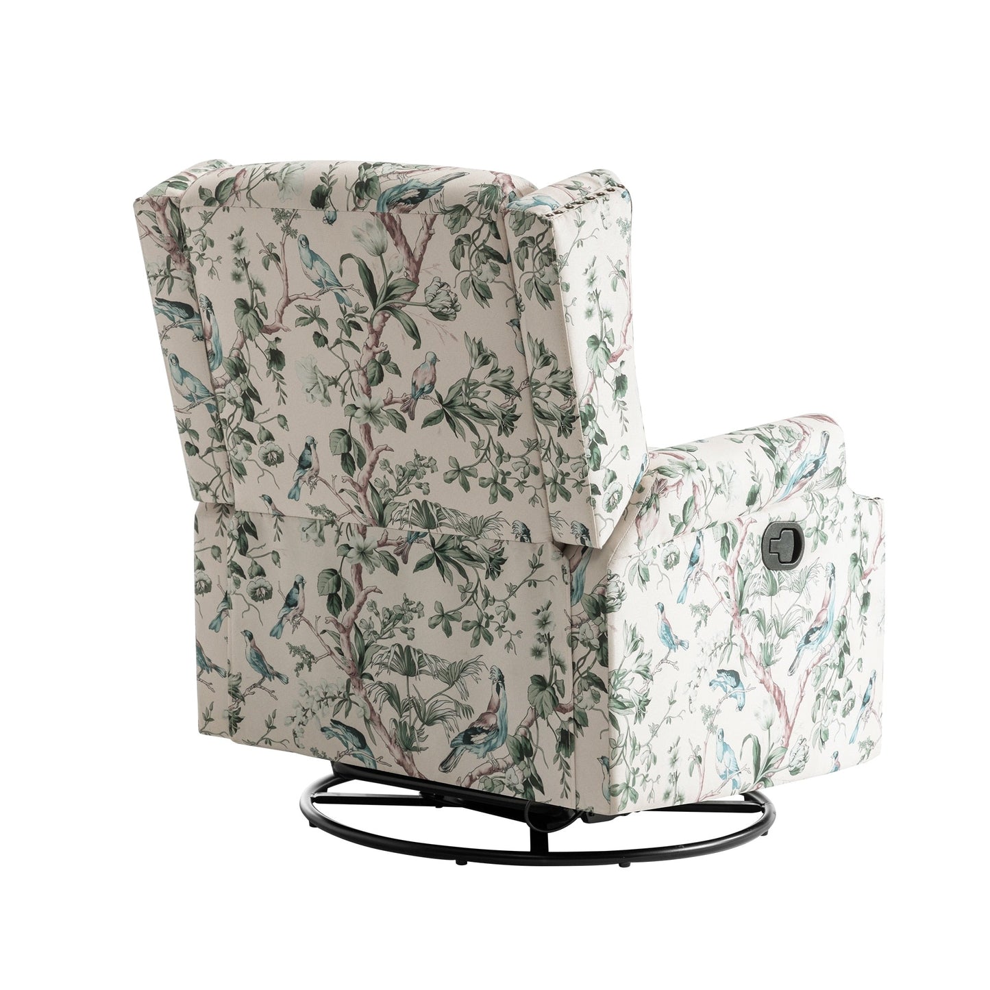Poltrona reclinabile girevole manuale con schienale a spinta, modello W 29'', set da 2