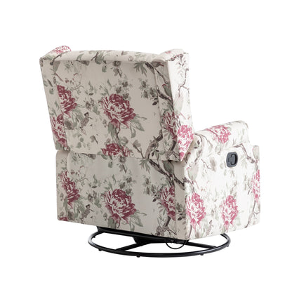 Poltrona reclinabile girevole manuale con schienale a spinta, modello W 29'', set da 2