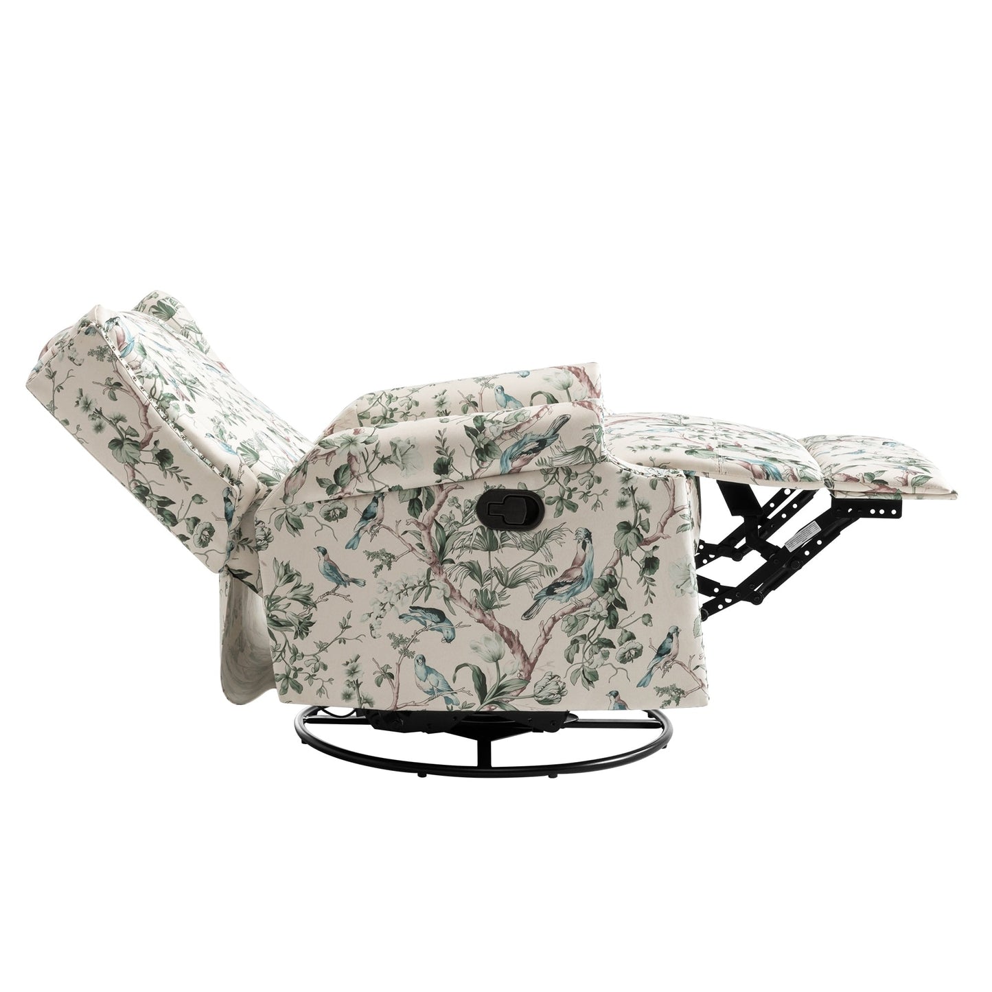 Poltrona reclinabile girevole manuale con schienale a spinta, modello W 29'', set da 2