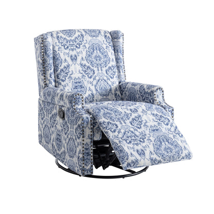 Poltrona reclinabile girevole manuale con schienale a spinta, modello W 29'', set da 2