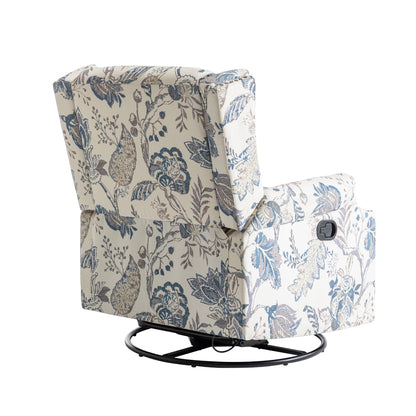 Poltrona reclinabile girevole manuale con schienale a spinta, modello W 29'', set da 2