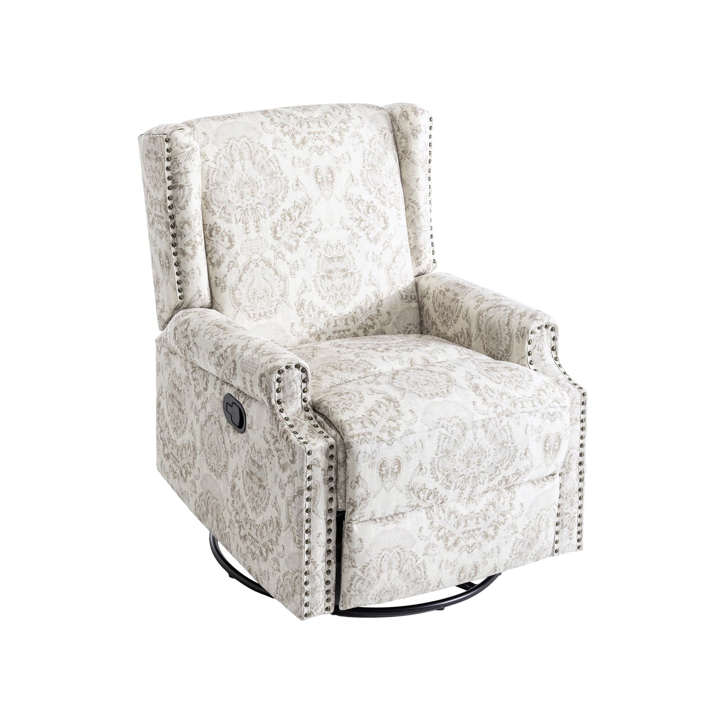Poltrona reclinabile girevole manuale con schienale a spinta, modello W 29'', set da 2
