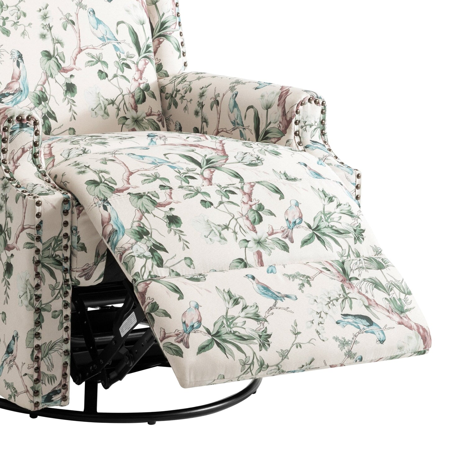 Poltrona reclinabile girevole manuale con schienale a spinta, modello W 29'', set da 2