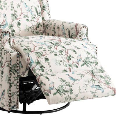 Poltrona reclinabile girevole manuale con schienale a spinta, modello W 29'', set da 2