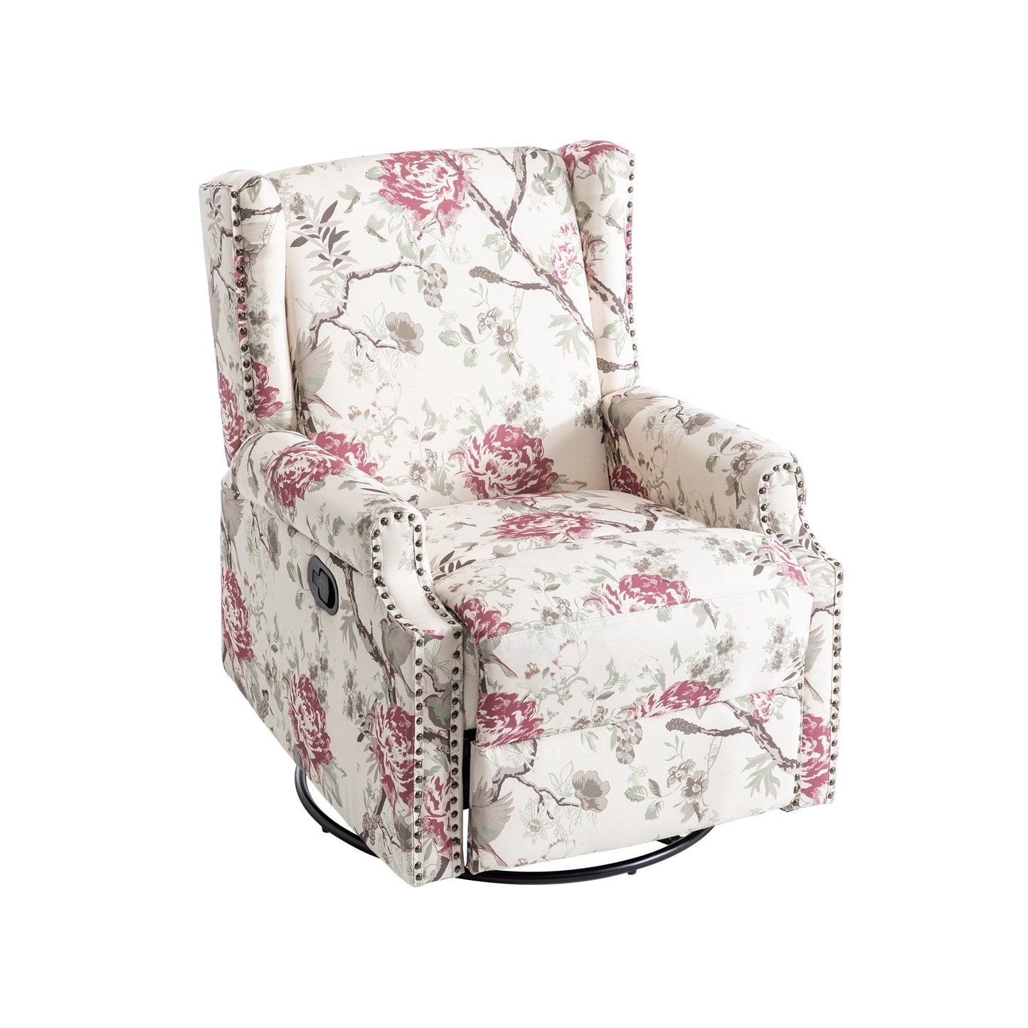 Poltrona reclinabile girevole manuale con schienale a spinta, modello W 29'', set da 2