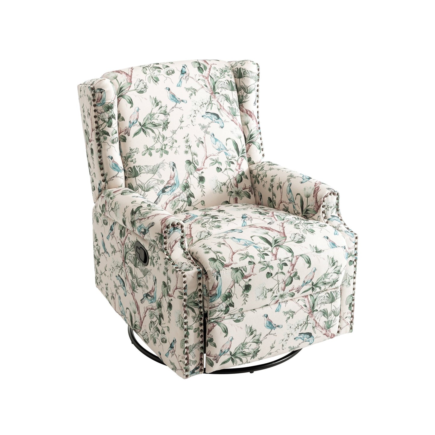 Poltrona reclinabile girevole manuale con schienale a spinta, modello W 29'', set da 2