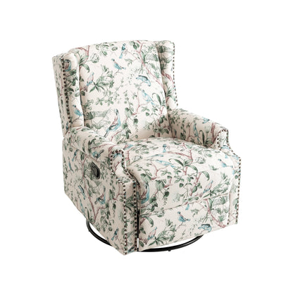 Poltrona reclinabile girevole manuale con schienale a spinta, modello W 29'', set da 2