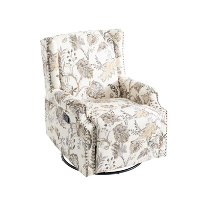Poltrona reclinabile girevole manuale con schienale a spinta, modello W 29'', set da 2