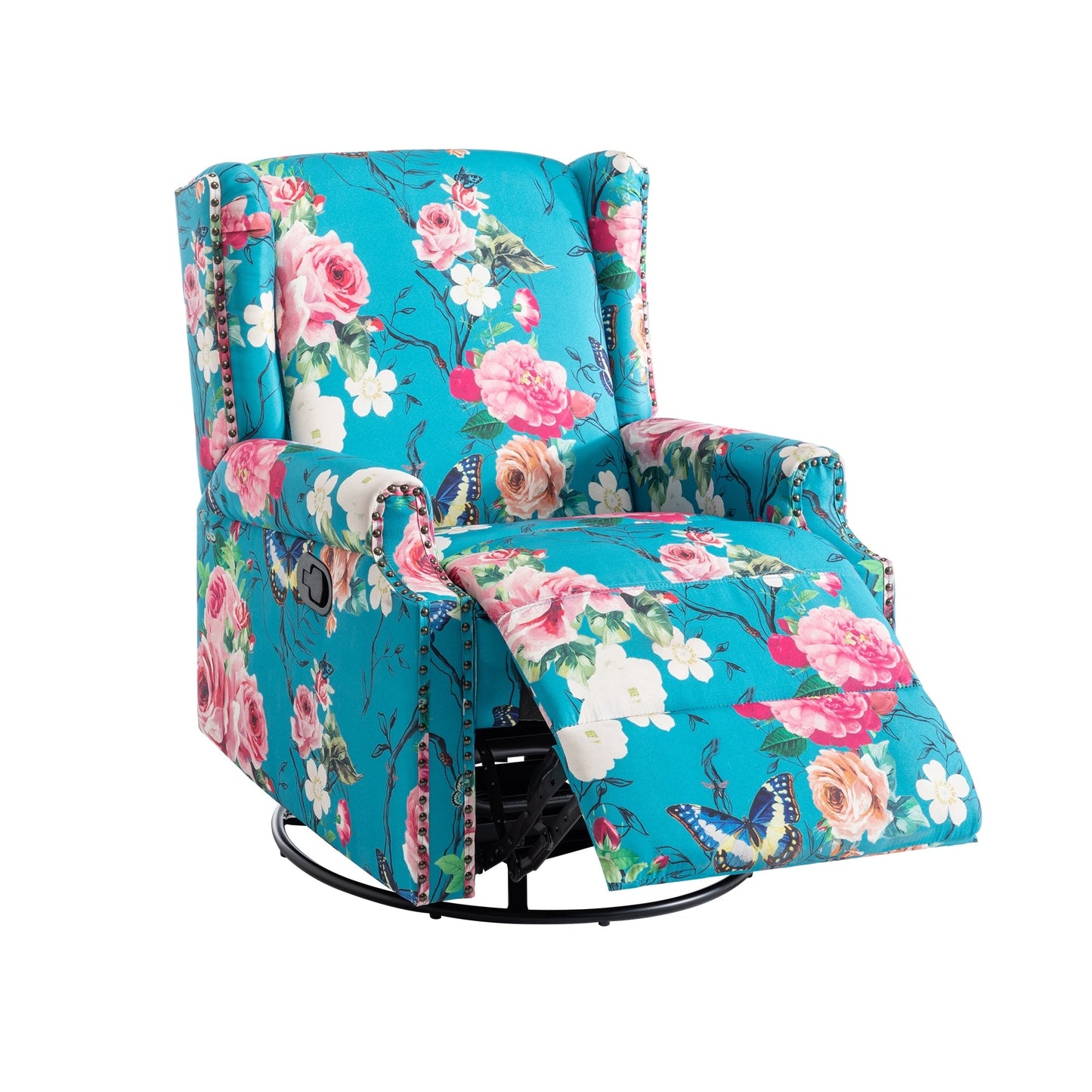 Poltrona reclinabile girevole manuale con schienale a spinta, modello W 29'', set da 2