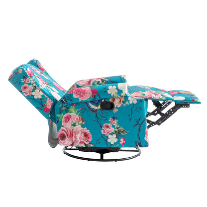 Poltrona reclinabile girevole manuale con schienale a spinta, modello W 29'', set da 2