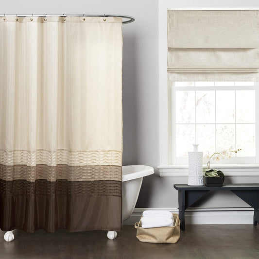 Tenda da doccia Copper Grove Wareham color grano/talpa/cioccolato