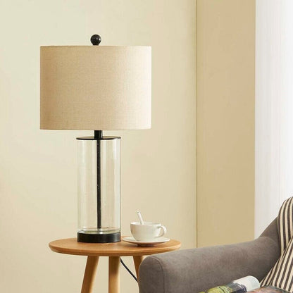 Set di lampade da tavolo in vetro trasparente da 23,75 pollici (set di 2) - 13*13*23,75 pollici