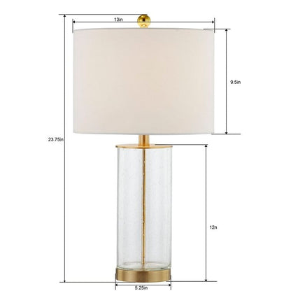 Set di lampade da tavolo in vetro trasparente da 23,75 pollici (set di 2) - 13*13*23,75 pollici