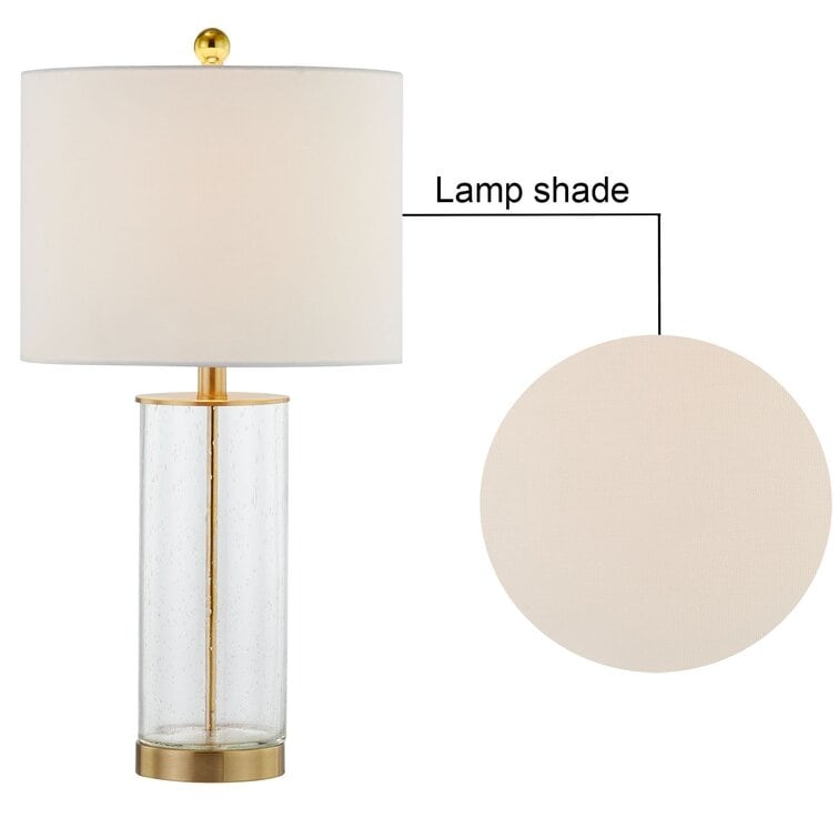 Set di lampade da tavolo in vetro trasparente da 23,75 pollici (set di 2) - 13*13*23,75 pollici