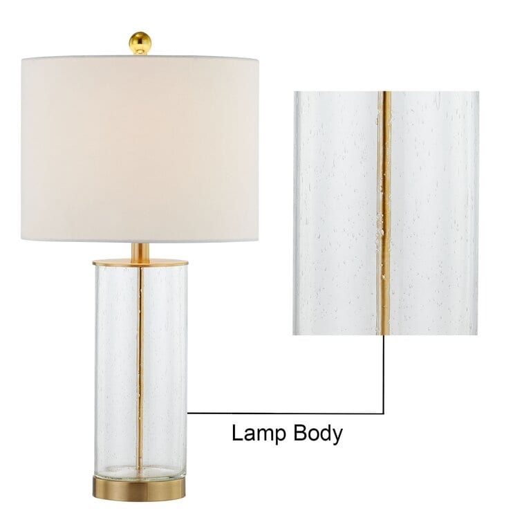 Set di lampade da tavolo in vetro trasparente da 23,75 pollici (set di 2) - 13*13*23,75 pollici