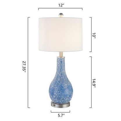 Set di lampade da tavolo in vetro 25.25 con USB (set di 2)