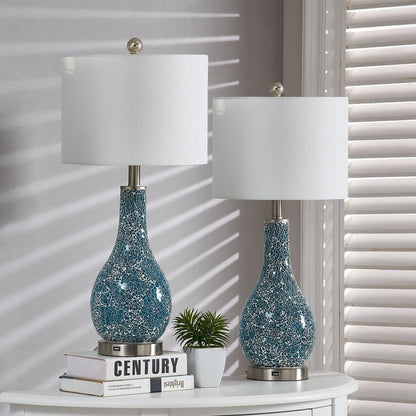 Set di lampade da tavolo in vetro 25.25 con USB (set di 2)