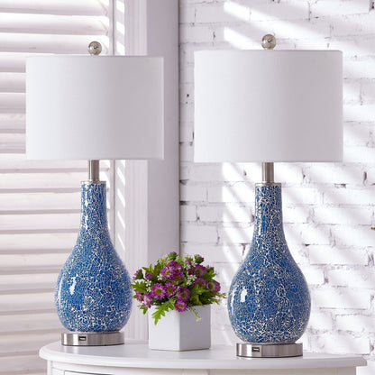 Set di lampade da tavolo in vetro 25.25 con USB (set di 2)