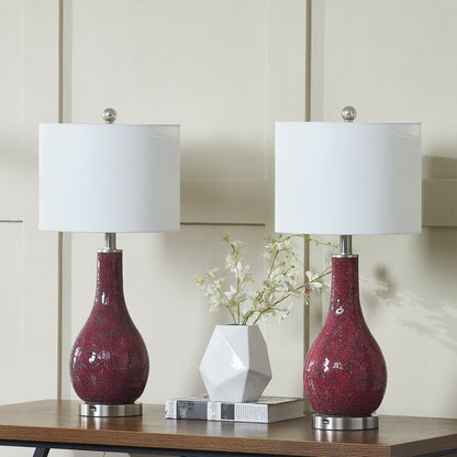 Set di lampade da tavolo in vetro 25.25 con USB (set di 2)