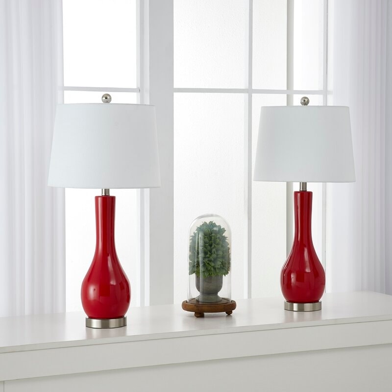 Set di lampade da tavolo in ceramica 28.5 con USB (set di 2)