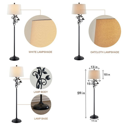 Lampada da terra tradizionale a 59 foglie