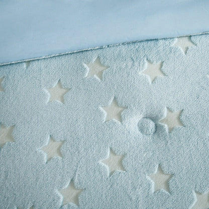 Set di piumoni in peluche Avery Aqua Glow In The Dark di Intelligent Design Kids