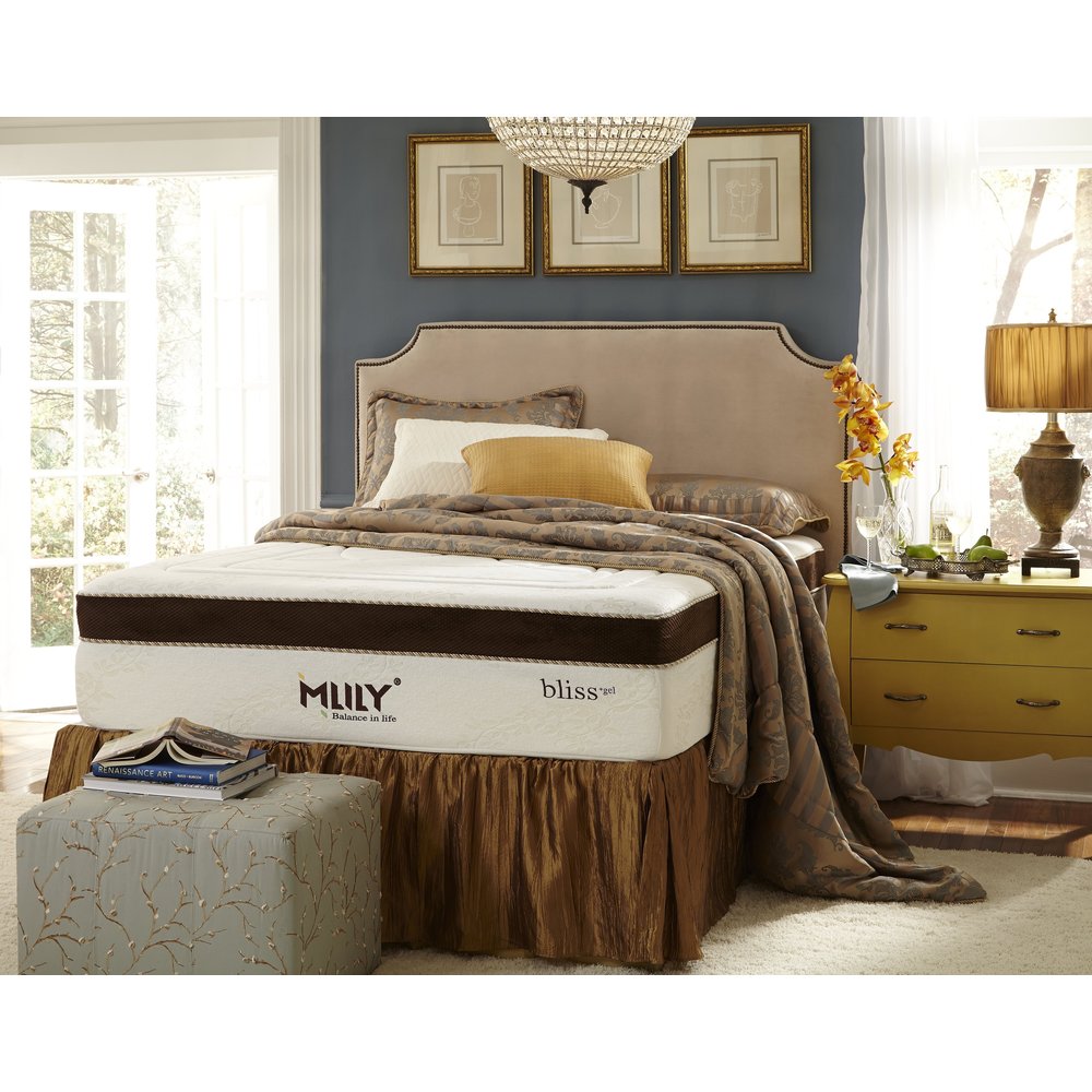 Materasso in memory foam gel Mlily Bliss da 15 pollici Queen-size