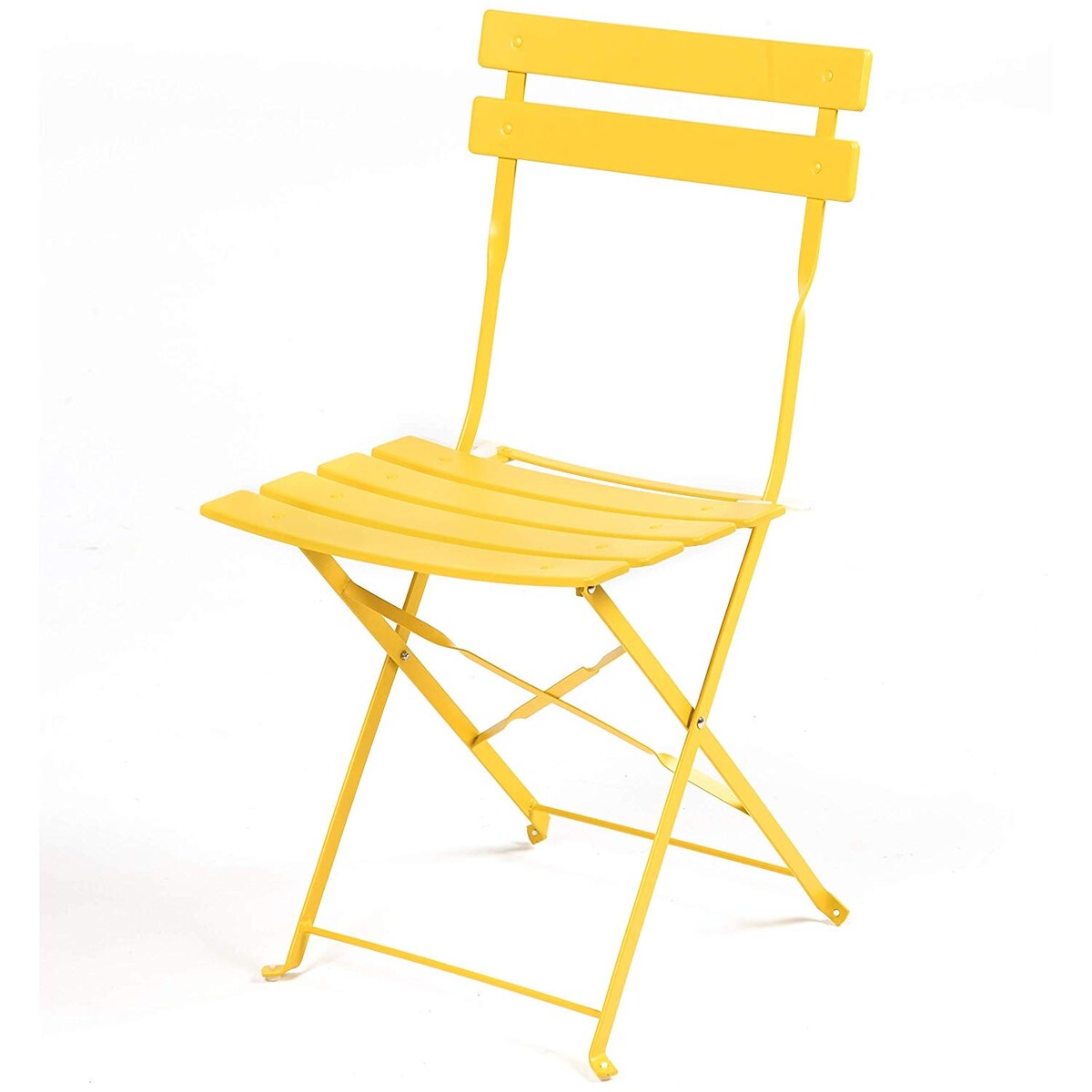 Set da bistrot pieghevole in metallo da 3 pezzi, set da conversazione per esterni/interni resistente alle intemperie per patio, cortile, giardino