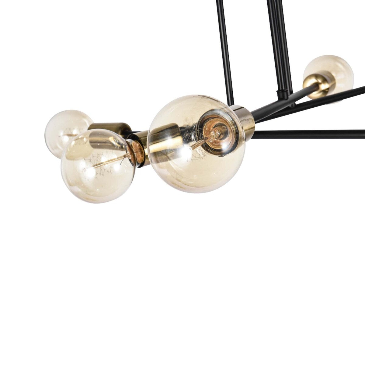 6 - Lampada da soffitto semi-incassata Sputnik in metallo moderno leggero da 23,62''