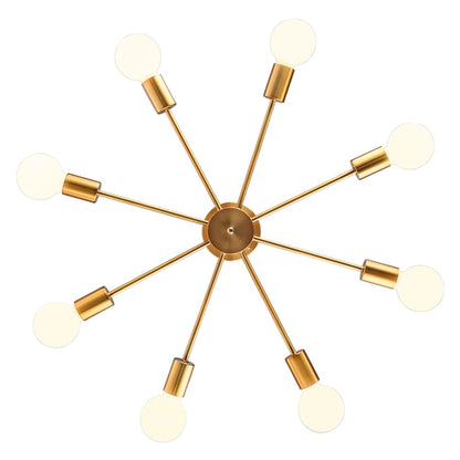 Lampada semi-incassata Sputnik nera/oro da soffitto per soggiorno/cucina/ufficio/camera da letto/ingresso