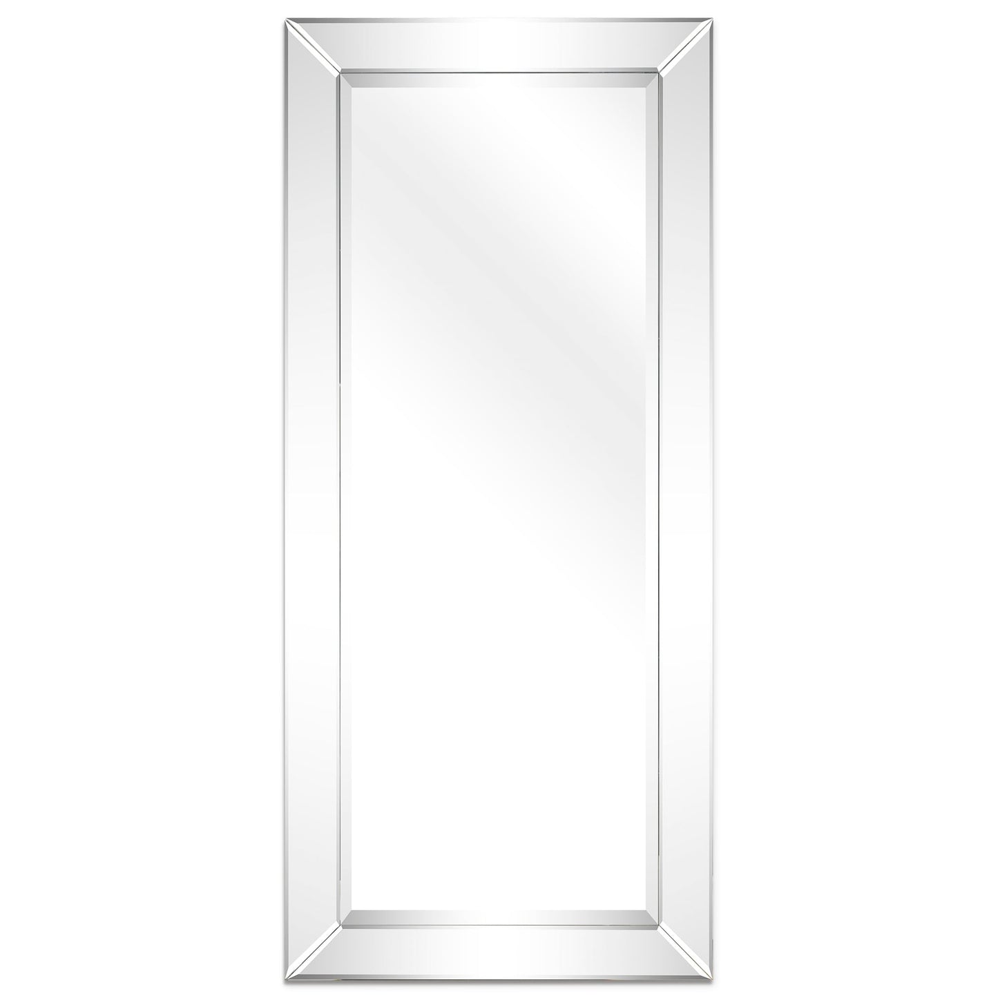 Specchio da parete rettangolare smussato trasparente HD per bagno, toeletta, specchi da camera da letto, 3 misure