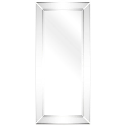 Specchio da parete rettangolare smussato trasparente HD per bagno, toeletta, specchi da camera da letto, 3 misure