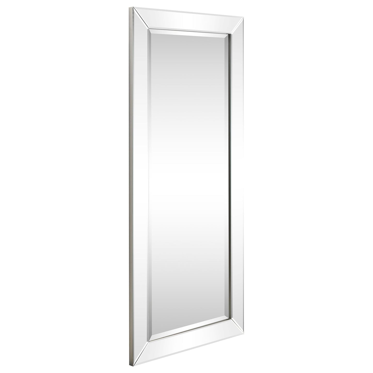 Specchio da parete rettangolare smussato trasparente HD per bagno, toeletta, specchi da camera da letto, 3 misure