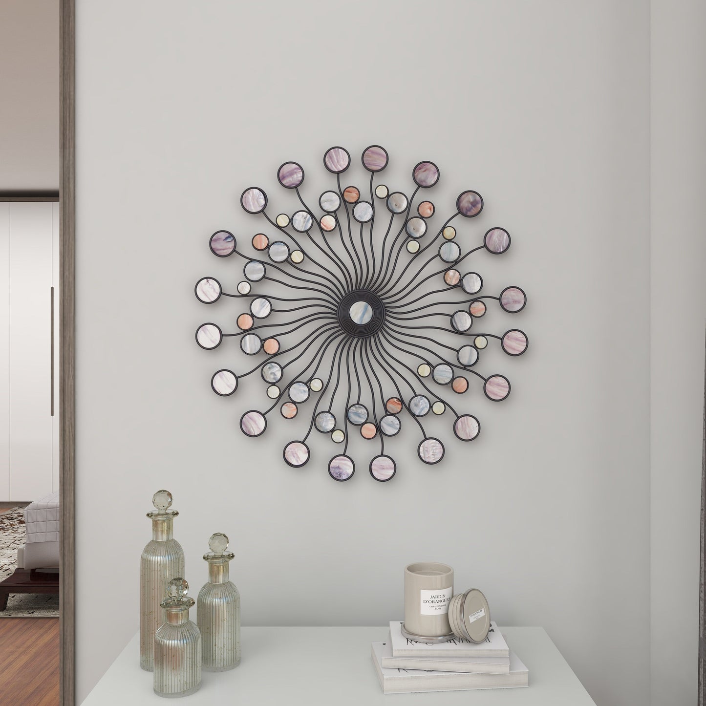 Decorazione da parete in metallo astratto