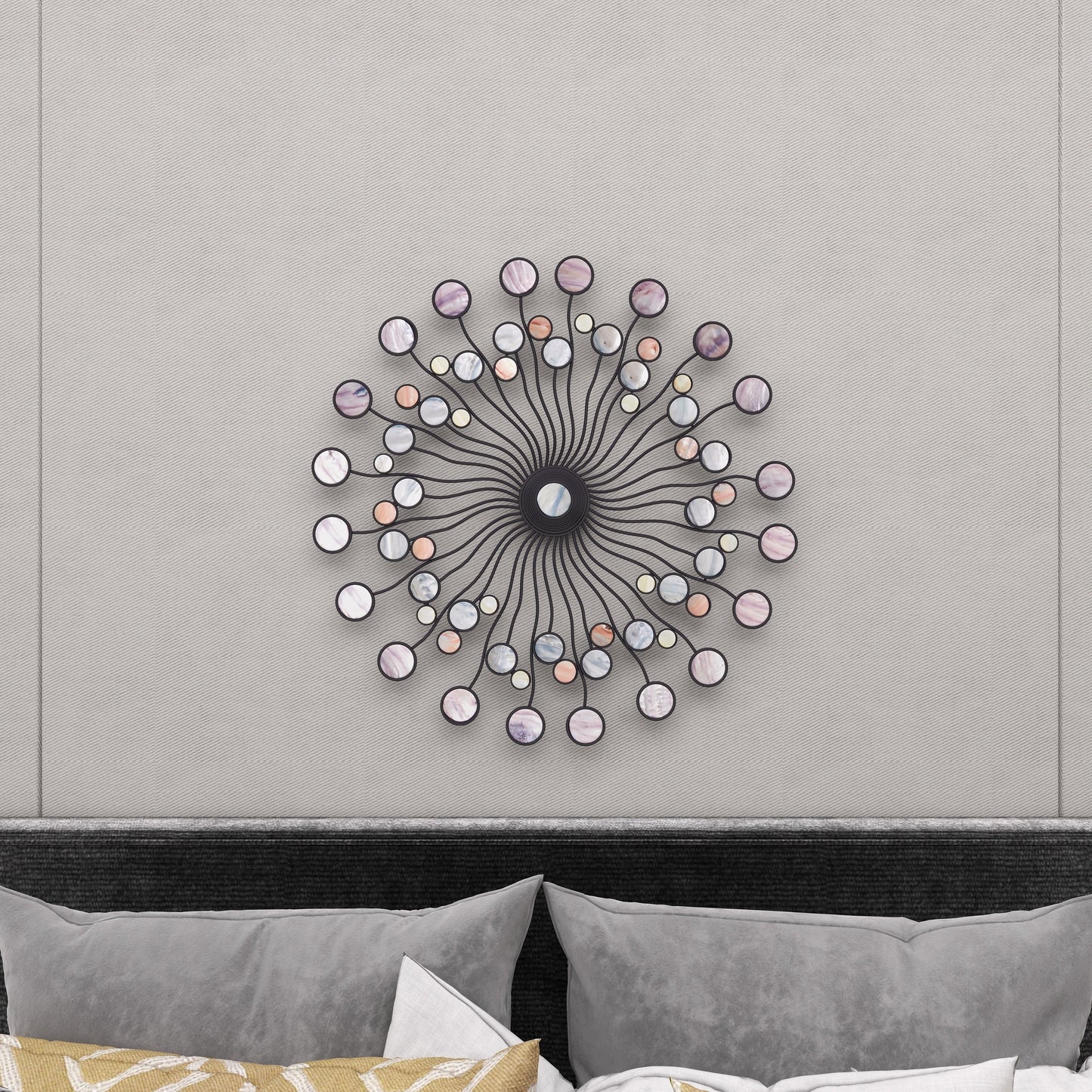 Decorazione da parete in metallo astratto