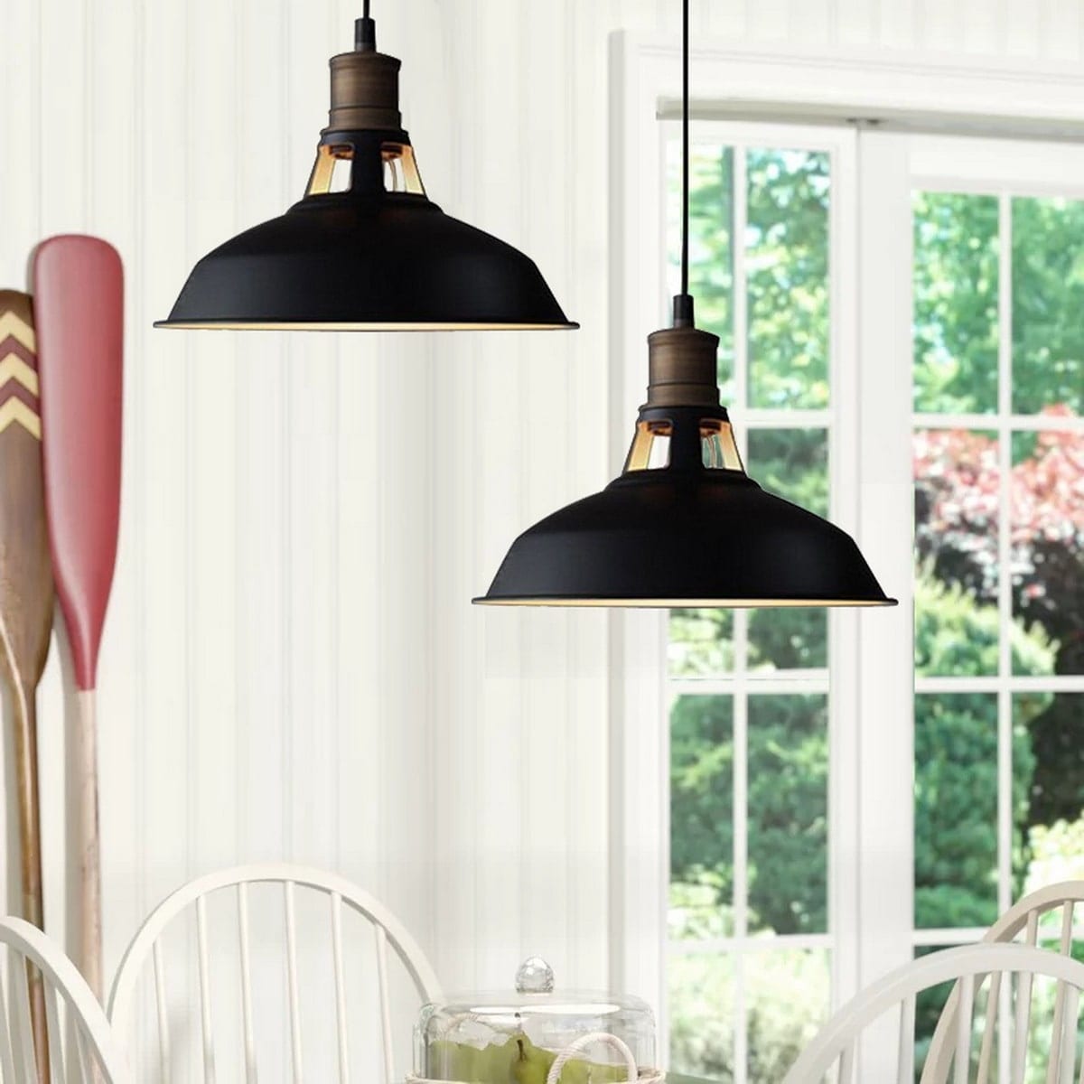 Lampada a sospensione industriale in metallo Carbon Loft Kamari