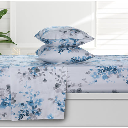 Set di lenzuola con tasche profonde in raso di cotone biologico Azores Home a 300 fili