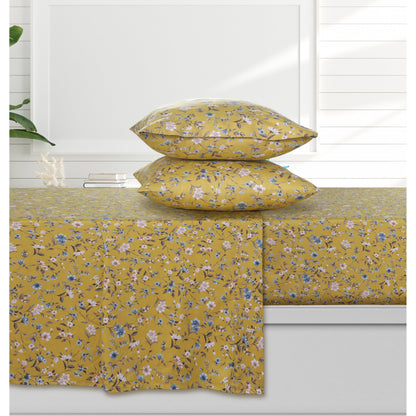 Set di lenzuola con tasche profonde in raso di cotone biologico Azores Home a 300 fili