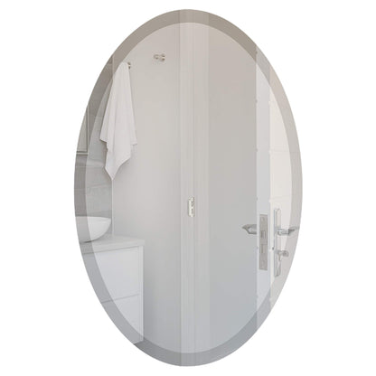 Specchio ovale Wells senza cornice bisellato