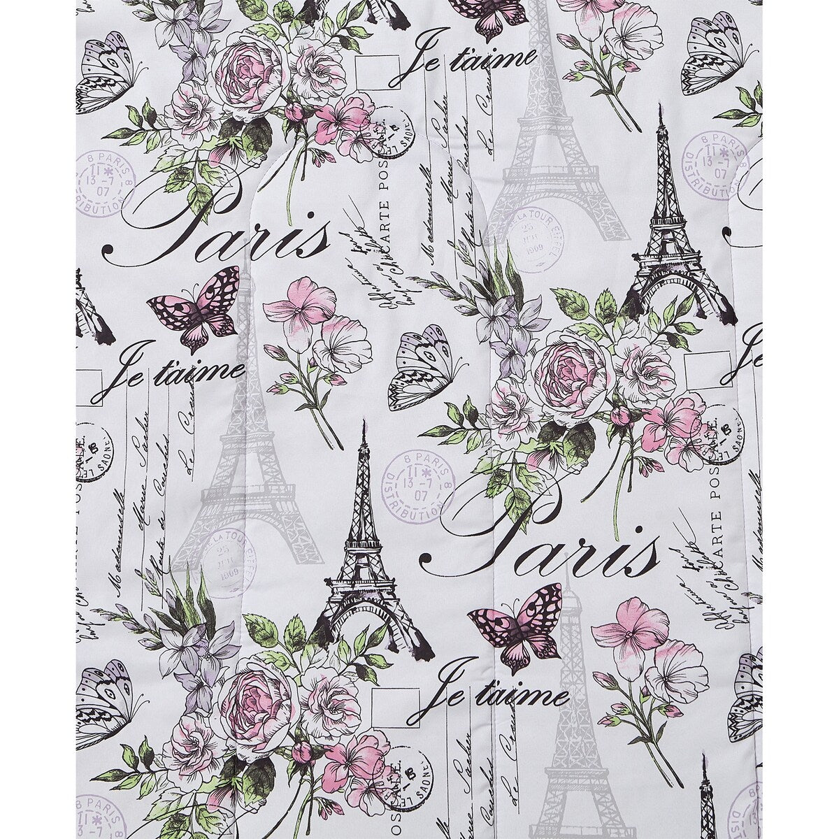 Set copripiumino reversibile in morbida microfibra CEDAR COURT Paris Floral Lilac