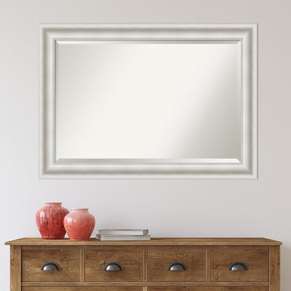 Specchio da parete per bagno bisellato - Cornice bianca Parlor