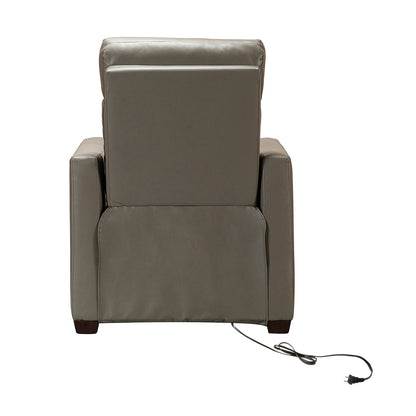 Poltrona reclinabile elettrica Alina 31.50 in vera pelle con porta USB, set da 2