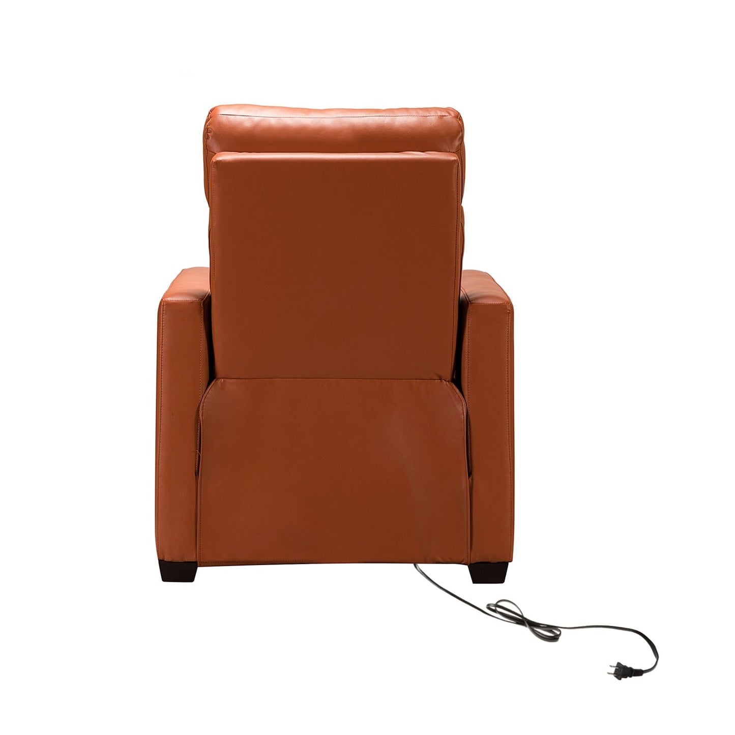 Poltrona reclinabile elettrica Alina 31.50 in vera pelle con porta USB, set da 2