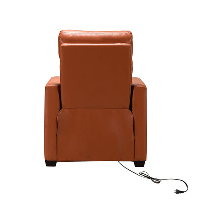 Poltrona reclinabile elettrica Alina 31.50 in vera pelle con porta USB, set da 2